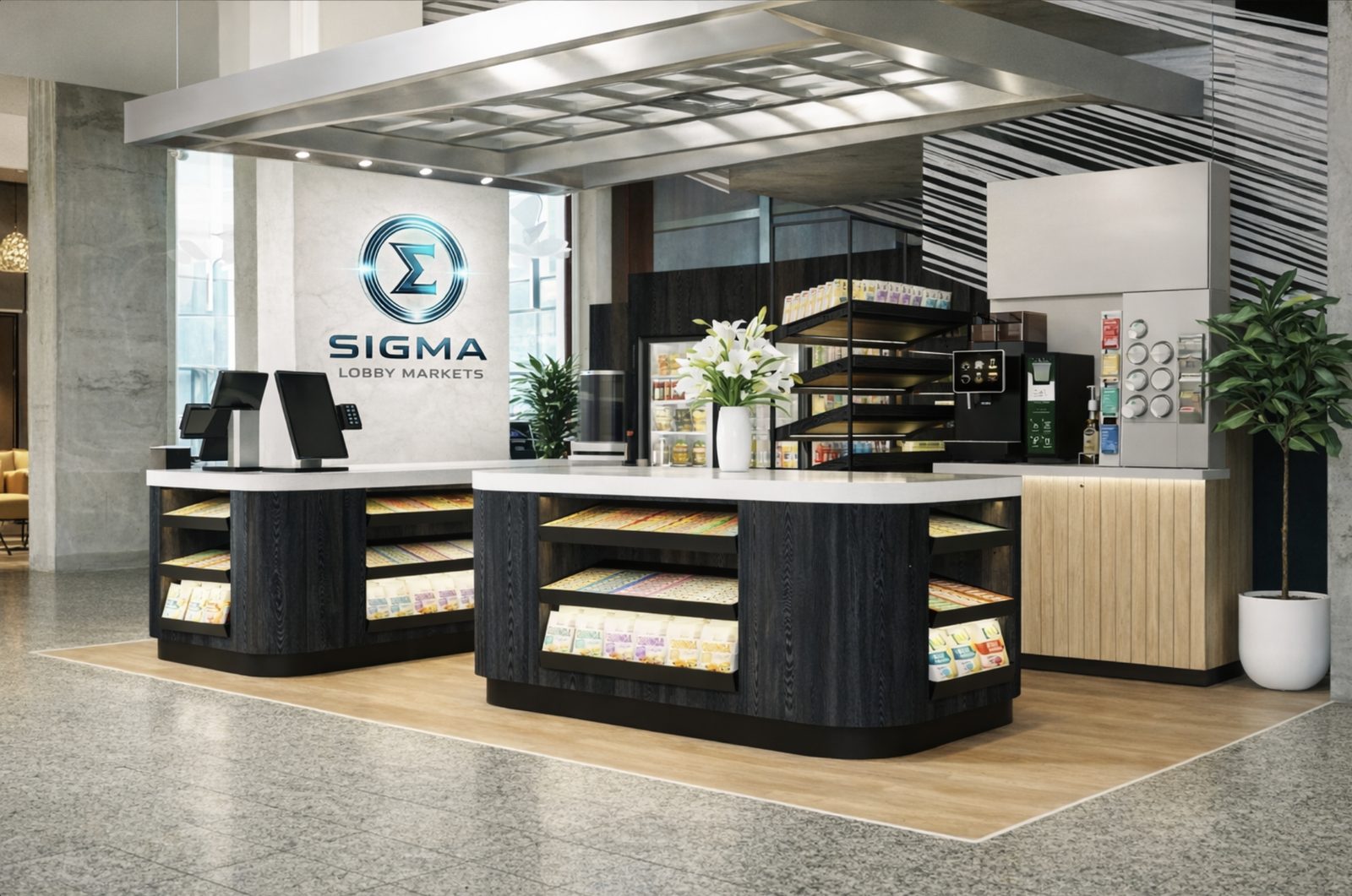 Sigma Lobby Market installation
